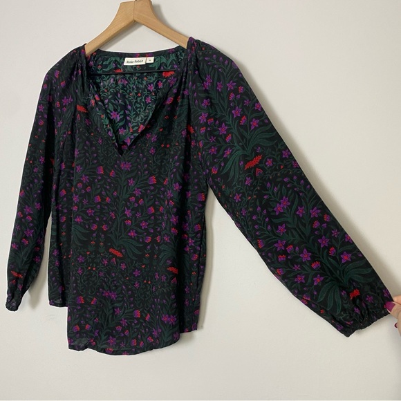 Roller Rabbit Favela Floral Split Neck Blouse - Picture 7 of 11